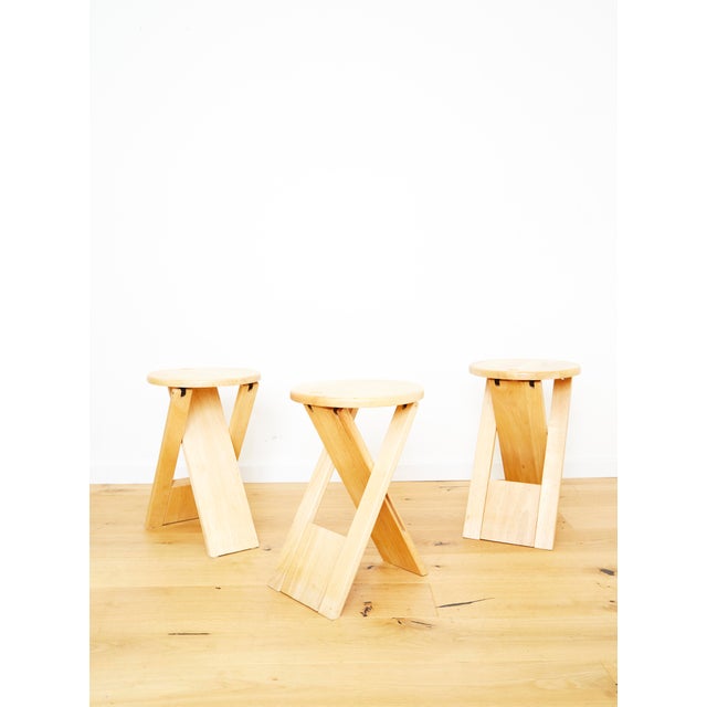 Tan Suzy Folding Stool by Adrian Reed for Princes Design Works LTD, 1980s For Sale - Image 8 of 11