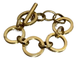 90s Gold Tone Chunky Chain Bracelet