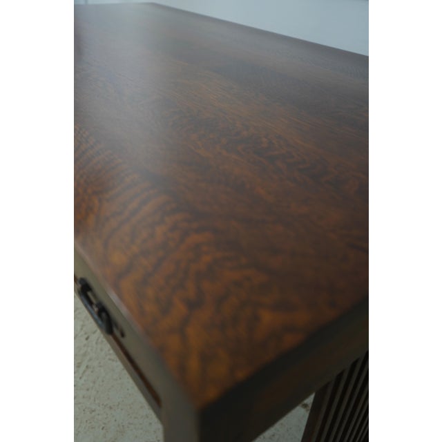 Stickley Mission Oak Spindle Writing Desk For Sale - Image 12 of 18