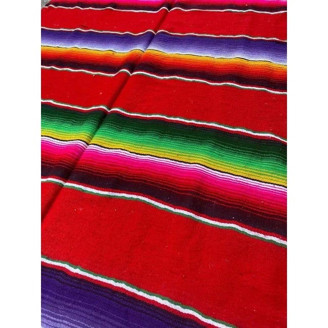 Vintage Hand Woven Colorful Runner For Sale - Image 11 of 16