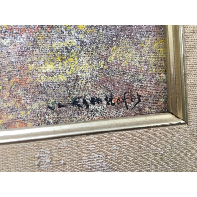 Late 20th Century " Mountainside Farm" Realist Rustic Landscape Oil Painting by John Lewis Egenstafer, Framed For Sale In Columbia, SC - Image 6 of 12