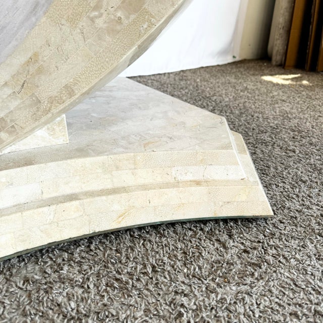 Postmodern Sculpted Tessellated Stone Coffee Table Base For Sale In Miami - Image 6 of 11