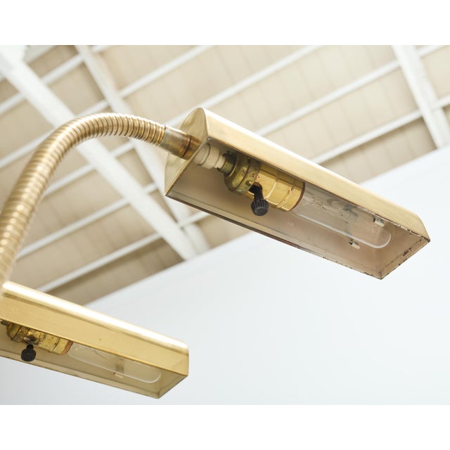 Pair of Mid-Century Brass Adjustable Pharmacy Floor Lamps For Sale - Image 15 of 18