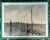 American Large Coastal Vintage Watercolor Painting of a Pier Waterfront Landscape "End of the Pier", Newly Framed For Sale - Image 3 of 9