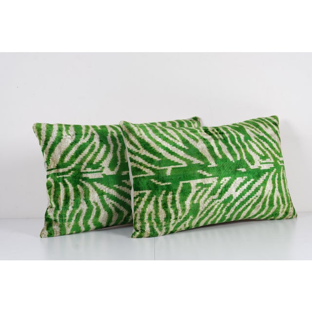 Decorative Throw Velvet Ikat Pillow -Luxurious cushion cover of handloomed ikat fabric -Insert is NOT included -Color:...