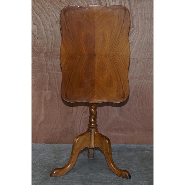 Victorian Walnut Tilt Top Side Occasional Tripod Table, 1880s For Sale - Image 13 of 16