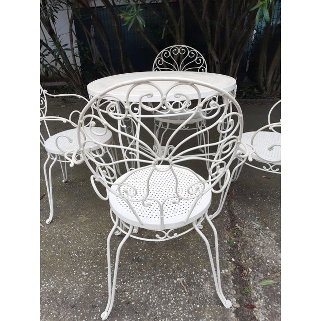 Garden Table and Chairs, Set of 5 For Sale - Image 4 of 8