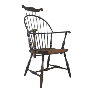 19th Century Comb Back and Rush Arm Chair
