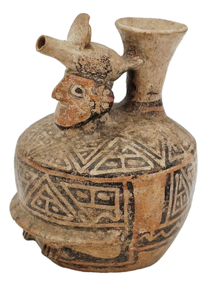 Anthropomorphic Terracotta Vase from the Ancient Pre-Columbian Cultures of the Andes