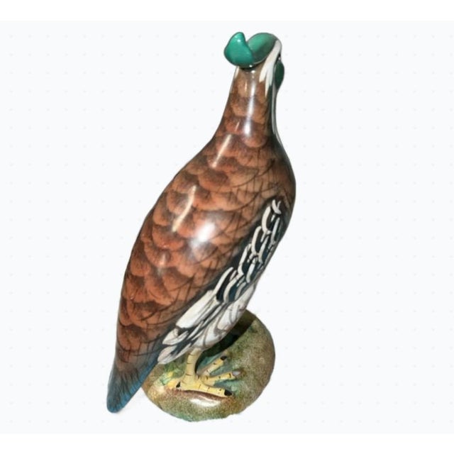 Brown Vintage Ugo Zaccagnini Italy Porcelain Quail Figurines - 2 Figurines For Sale - Image 8 of 11