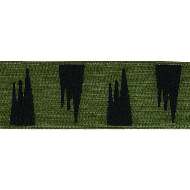 Sample - Schumacher X David Kaihoi Tutsi Trim in Green For Sale