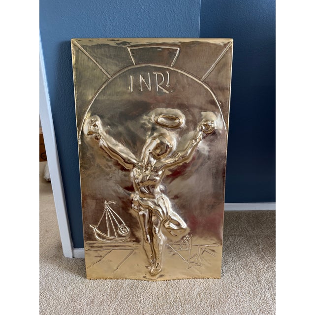 Salvador Dalí Limited Edition Brass Crucifixion Relief For Sale - Image 4 of 10