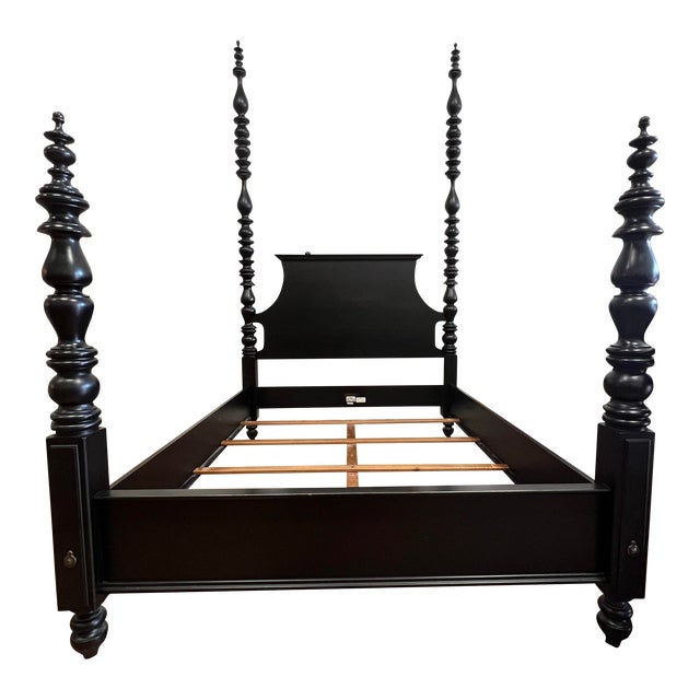 Queen Size Ethan Allen FourPoster Bed Frame Chairish