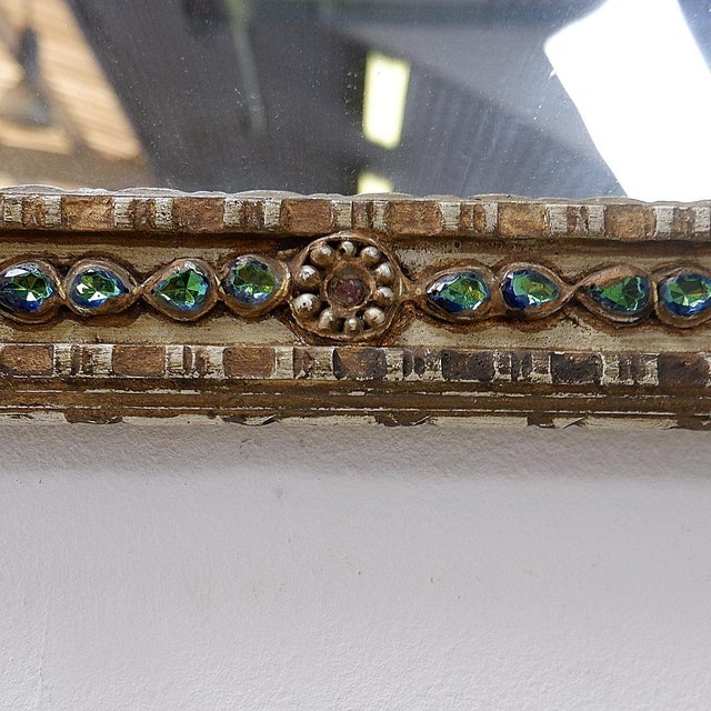 Mid-Century Modern Italian Mirror in Stucco and Colored Stones For Sale - Image 3 of 13