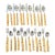 Vintage Bamboo and Stainless Flatware 24 Pieces - Service for 6 For Sale