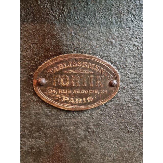 Antique Early 20th Century Industrial French Table with Cast Iron Base and Pine Top For Sale - Image 5 of 18