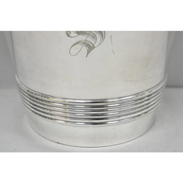 International Wilcox English Regency Silver Plated Champagne Ice Bucket "S" Mono For Sale - Image 16 of 18