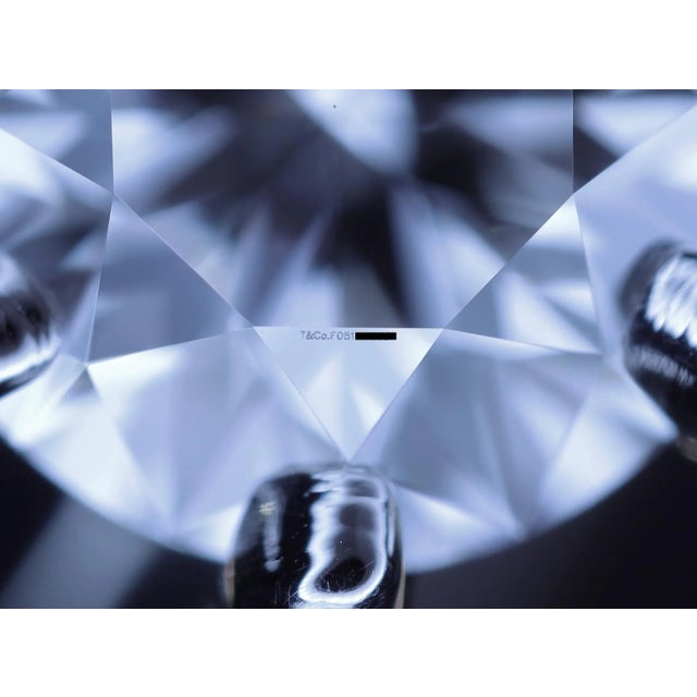 Mid 20th Century Tiffany & Co. Platinum .24 Ct D Vvs2 Diamond Solitaire Engagement Ring, Size 4 For Sale - Image 10 of 11