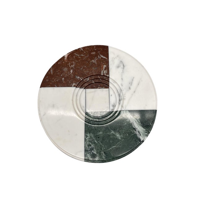 Carrara Marble Plate from Up & Up, Italy, 1970s For Sale