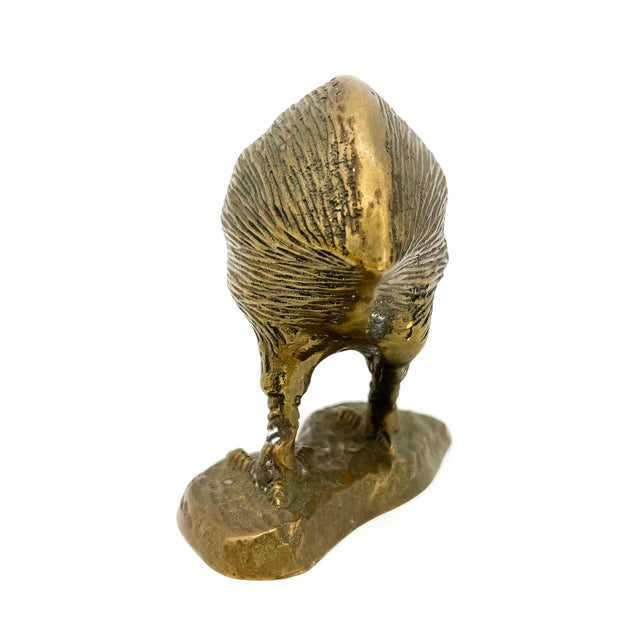 Vintage Brass Kiwi Bird Figurine – New Zealand – Hollywood Regency / British Colonial For Sale In Houston - Image 6 of 10