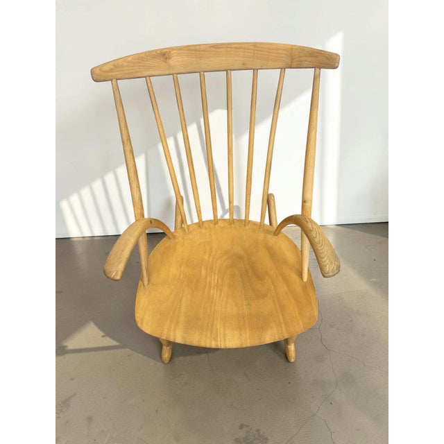 Niels Eilersen Vintage Rocking Chair by Illum Wikkelsø for Niels Eilersen, 1950s For Sale - Image 4 of 8