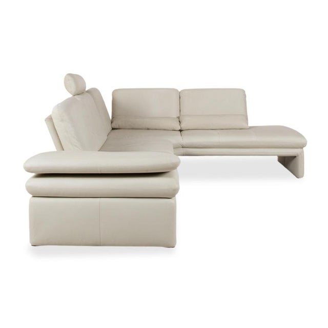 Leather Corner Sofa in Cream Beige with Manual Function by Willi Schillig For Sale - Image 17 of 18