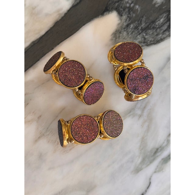 LastCHANCE!Vintage Kim Seybert Harlequin Napkin Rings - Set of 3 For Sale - Image 12 of 12