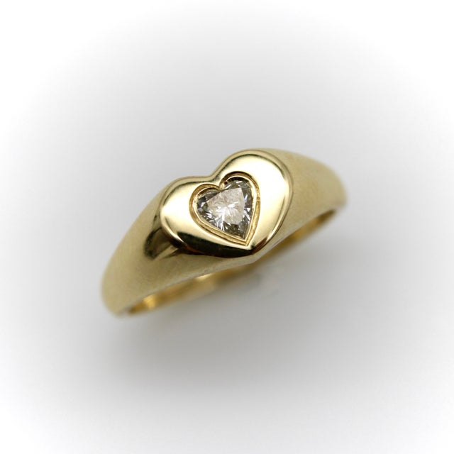 Everyone loves a good signet ring, and this heart-shaped signet has lots to love about it. This ring took a classic heart-...