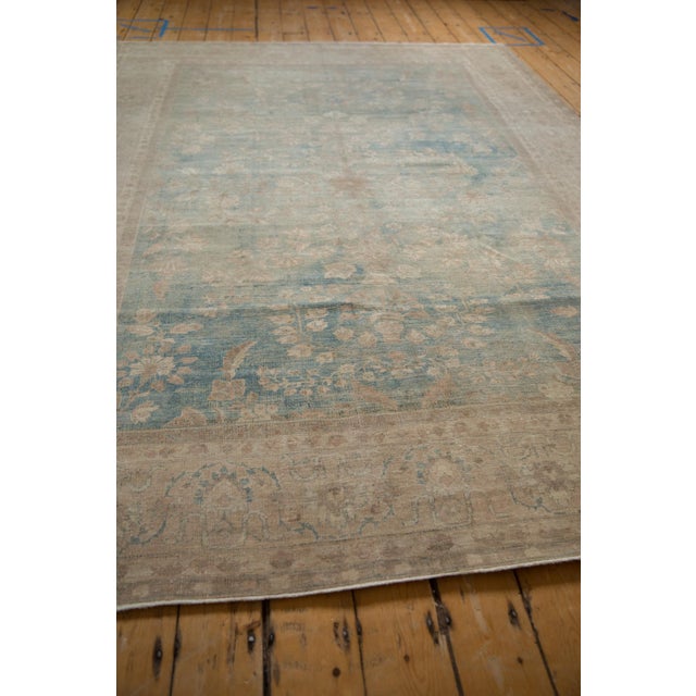 Blue Vintage Distressed Tabriz Carpet - 6'10" x 10' For Sale - Image 8 of 8