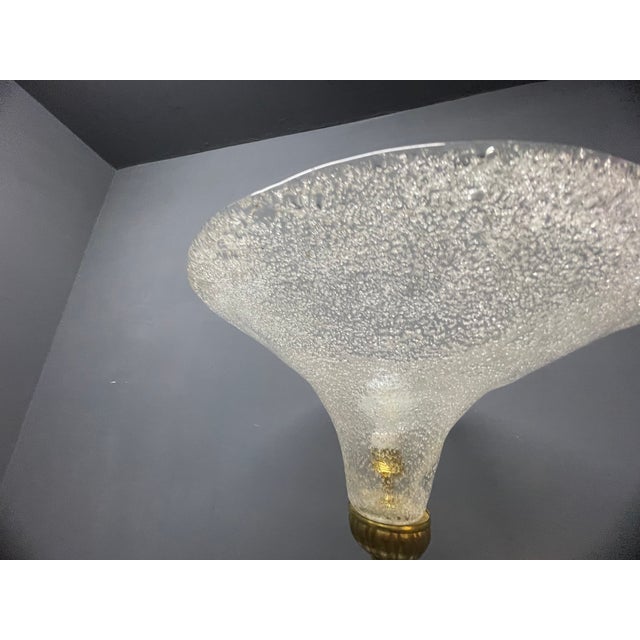 Italian Green Murano Glass Floor Lamp with Large Frosted Shade, 1980s For Sale - Image 11 of 13