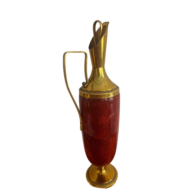 Red Vintage Jug by Aldo Tura, 1950s For Sale - Image 8 of 8