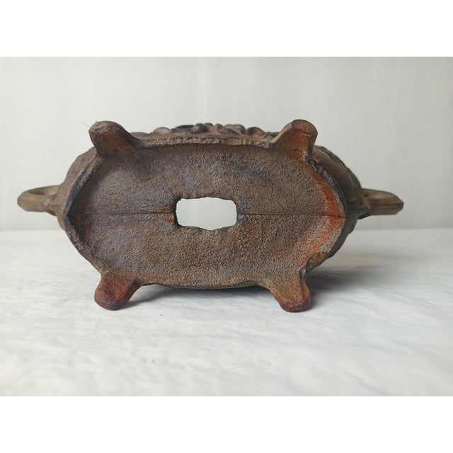 Antique French Cast Iron Jardiniere Outdoor Indoor Planter Garden Decor For Sale In Austin - Image 6 of 14