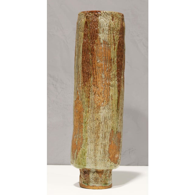 Tall Studio Pottery Vessel Illegibly Signed "Birdie", DTD 2/79 For Sale - Image 4 of 8
