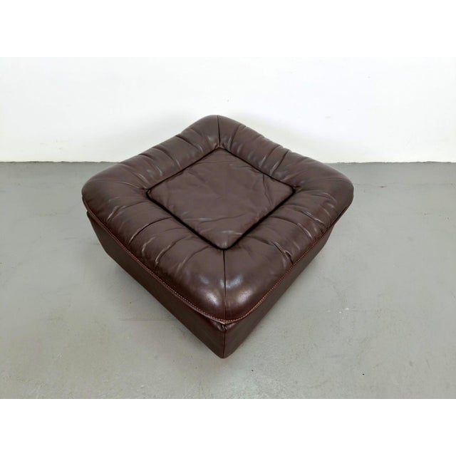 Mid-Century DS 11 Ottoman in Brown Leather from de Sede, Switzerland, 1960s For Sale - Image 6 of 9
