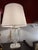 Pair of Antique Crystal Table Lamps With Prisms and Marble Base For Sale - Image 4 of 8