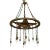 Large Antique 11-Light Metal Star Chandelier For Sale