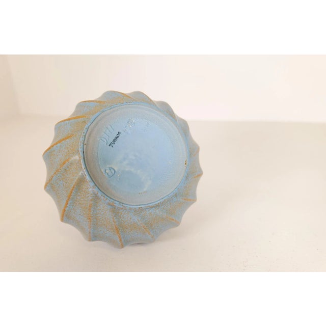 Mid-Century Ceramic Vases in Turquoise by Ewald Dahlskog for Bo Fajans, Sweden, Set of 2 For Sale - Image 18 of 18
