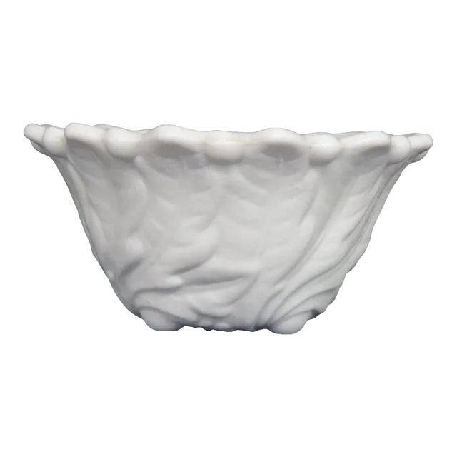 Indiana Wild Rose White Milk Glass Candlestick Holder Bowl For Sale