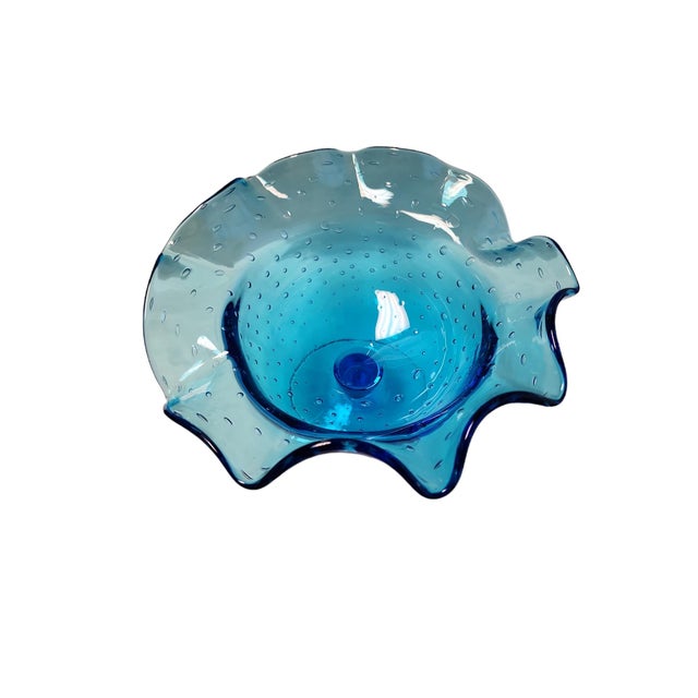 Mid-Century Modern 1950s Mid-Century Bischoff Glass Compote For Sale - Image 3 of 4