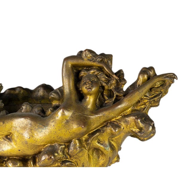 Art Nouveau Vase with Woman Sculpture, 20th Century For Sale - Image 3 of 6