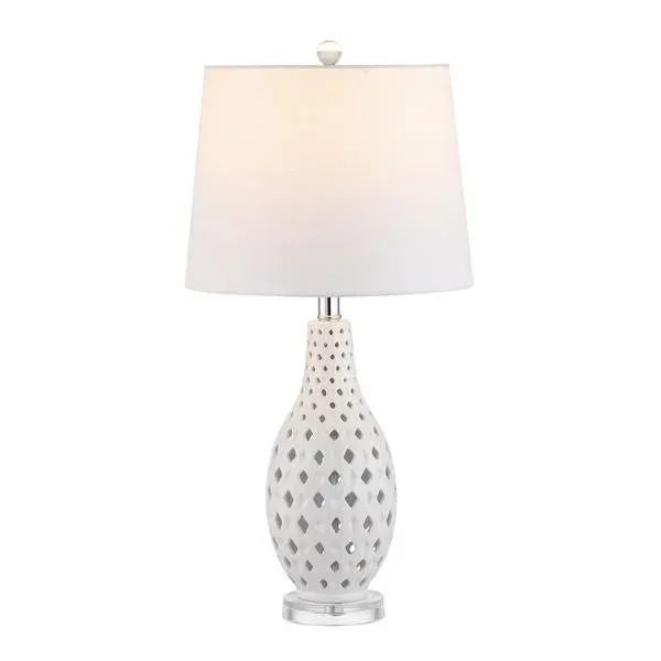 Safavieh Harlem Ceramic Table Lamp - White For Sale In Philadelphia - Image 6 of 7