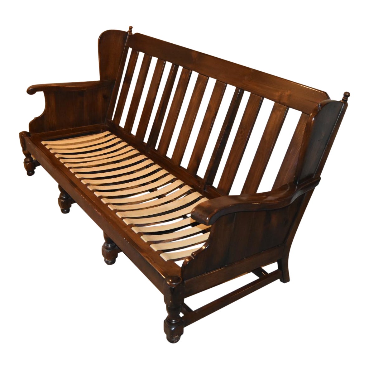 Vintage Ethan Allen Old Tavern Wooden Sofa Chairish