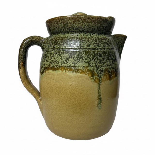 Attributed CC Cole Pottery Nc Lidded Coffee Pot, Mid-20th Century For Sale - Image 4 of 8