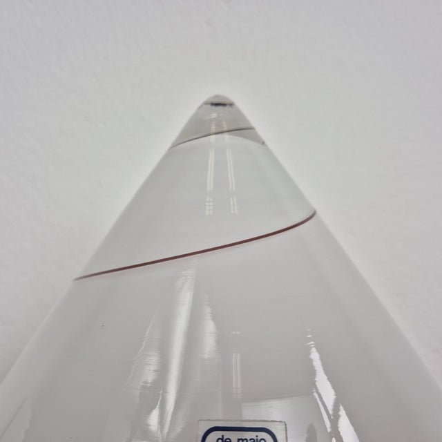 Swirl Murano Glass Cone Table Lamp by Res De Majo, 1970s For Sale - Image 10 of 11