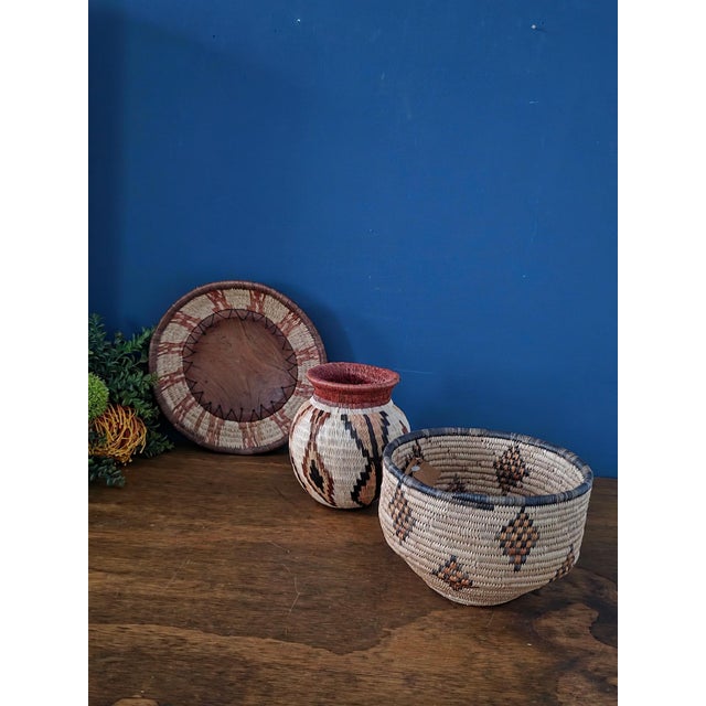 1980s Zulu Organic Basket & Vase Set For Sale - Image 15 of 16