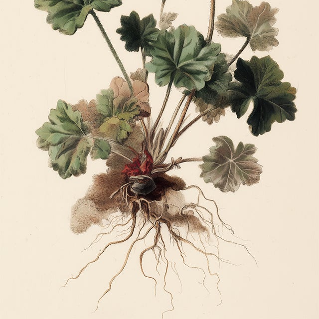 Campaign 8" X 12" 'Geranium Robertianum' - Botanical Herbarium Watercolor & Pencil Flower Print For Sale - Image 3 of 4