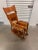 Brown Mid 20th Century Campaign Style Teak Brown Leather Folding Rocker Rocking Chair For Sale - Image 8 of 12