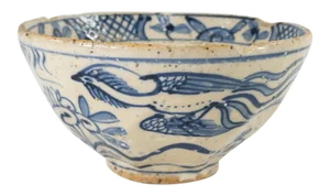 Early Korean Chinoiserie Blue and White Bowl