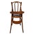 A rare Vienna Secession children's or doll's high chair by Thonet, crafted from beautifully bent oak with a hand-woven...