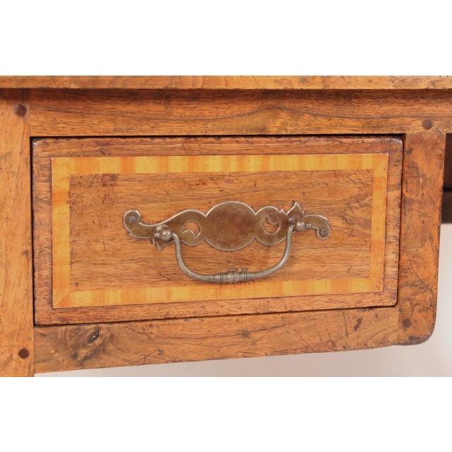 Brown Louis XIV Style Mixed Wood Desk For Sale - Image 8 of 12